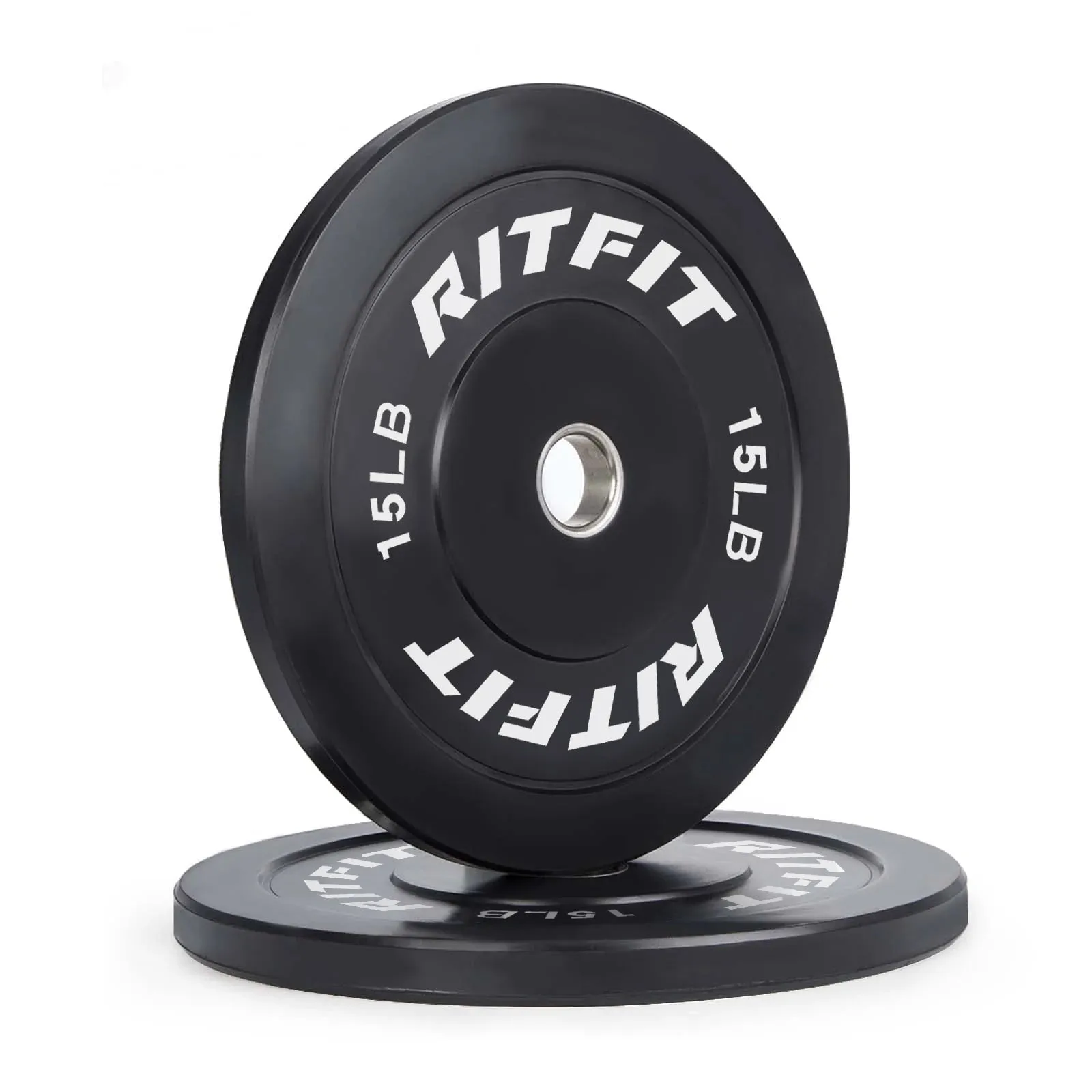 RitFit Bumper Plates Olympic Rubber Weight Plates, 2-inch