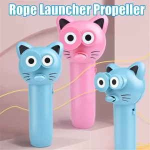 Rope Launcher Propeller Electric Toy