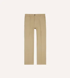 Sand Textured Cotton Flat Front Chino