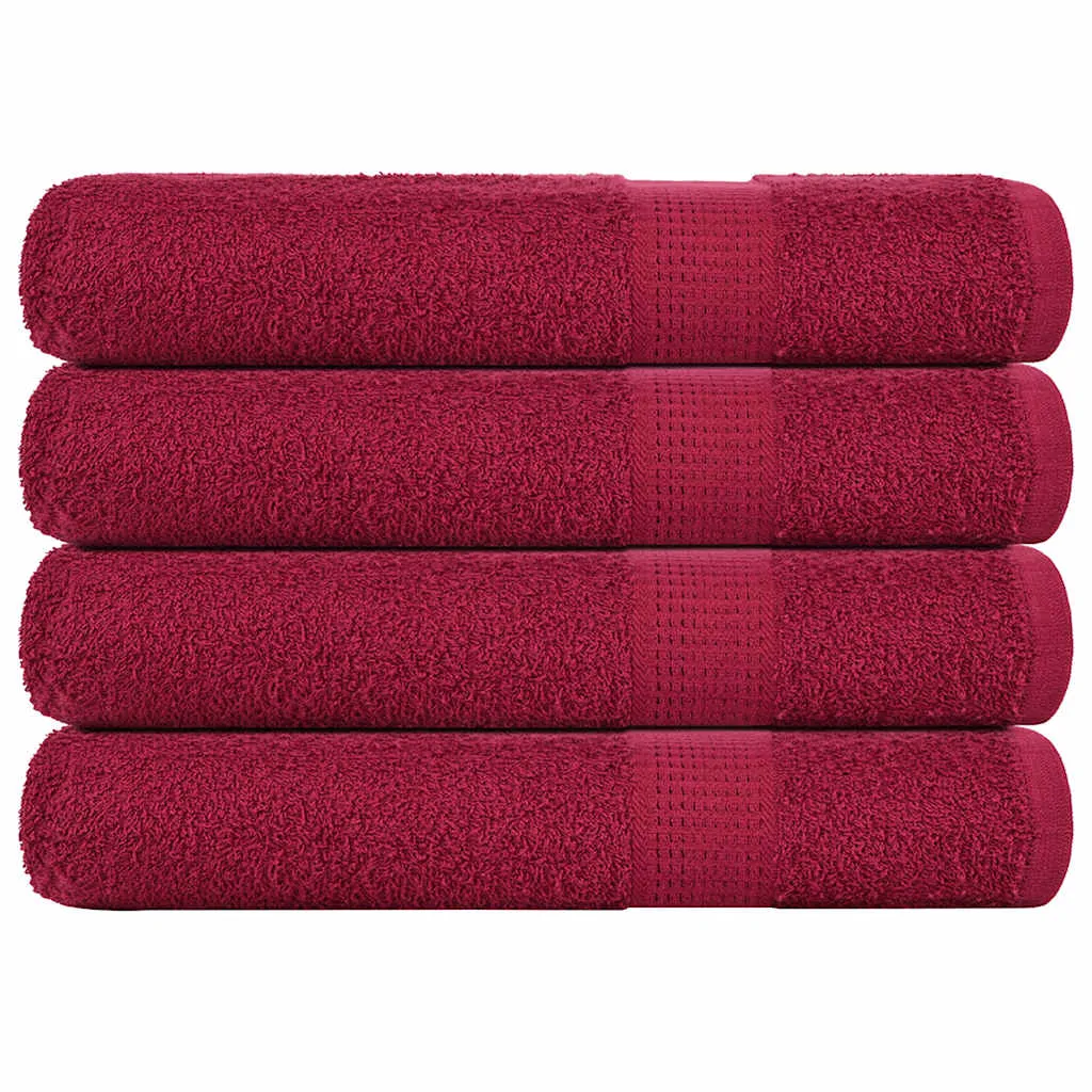 Sauna Towels 4 pcs Bordeaux 80x200 cm 360 gsm 100% Cotton