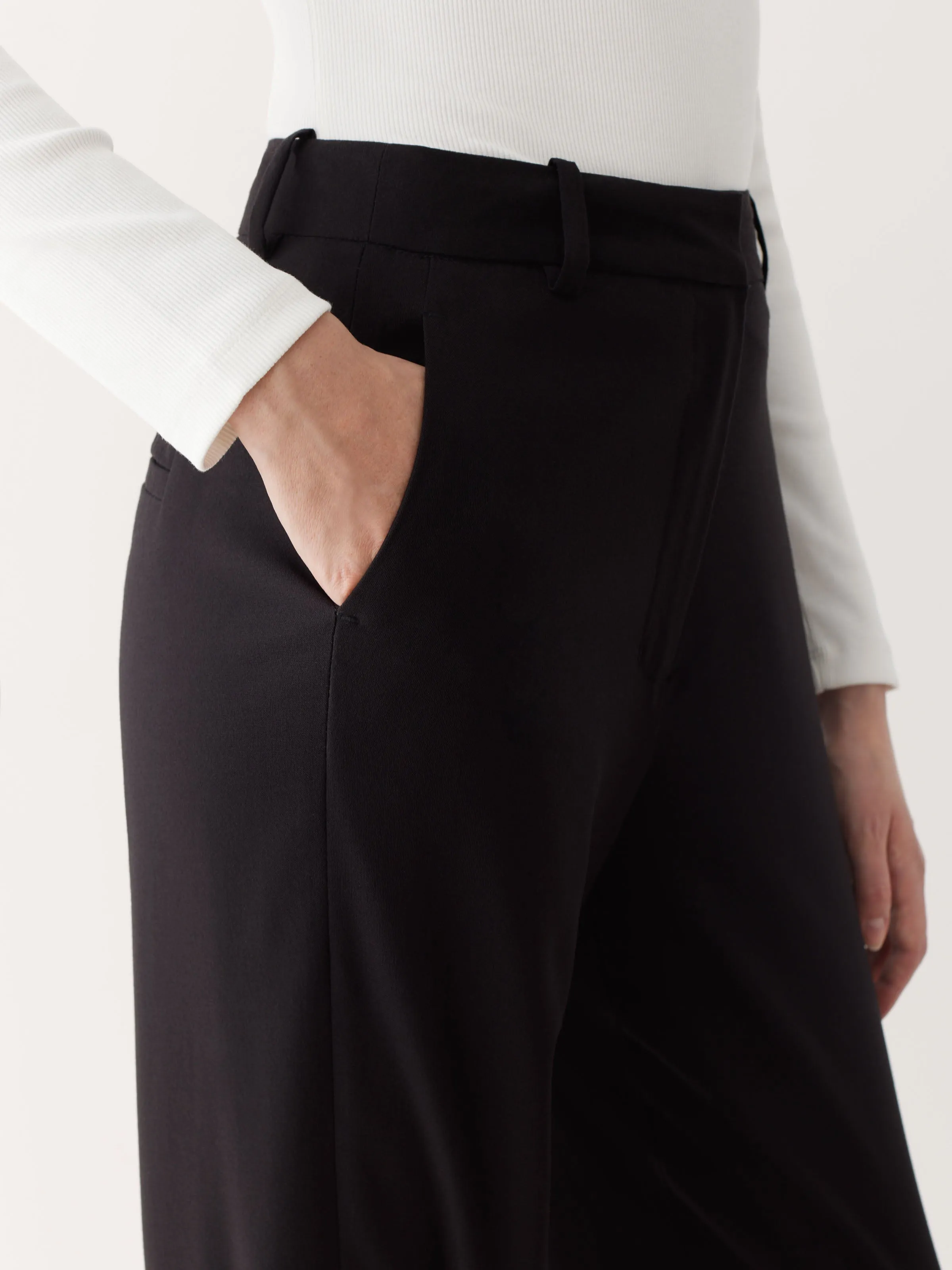 The Jane Straight Pant in Black