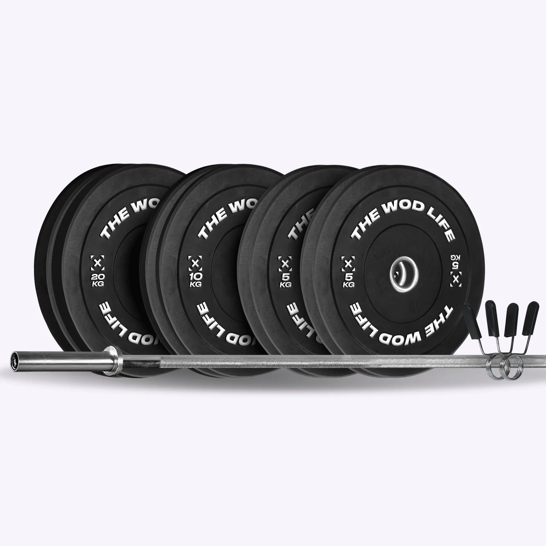 TWL - Men's 100Kg Everyday Barbell and Bumper Plate Package [PRE-ORDER]