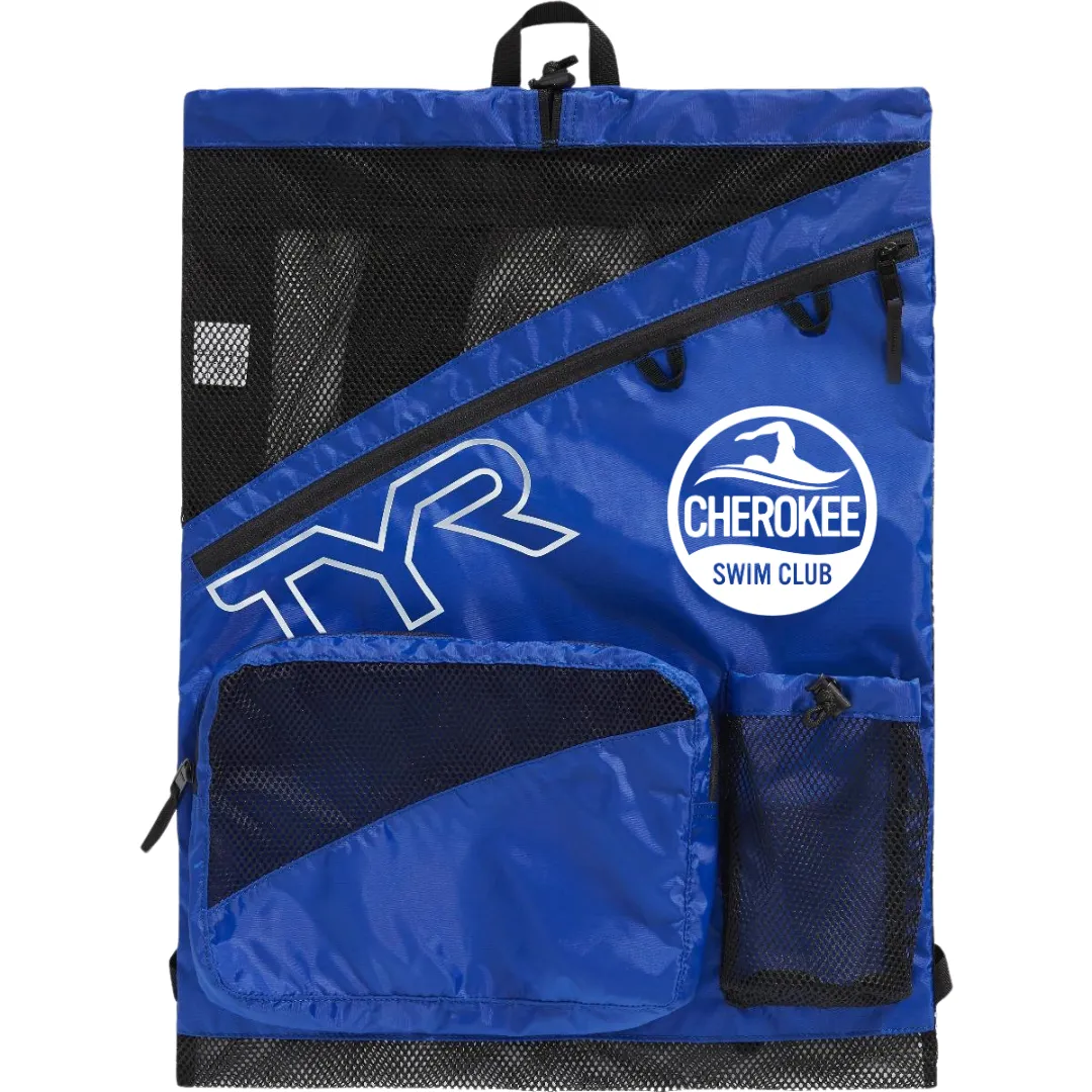 TYR Elite Team Mesh Backpack (Customized) - Cherokee Swim Club