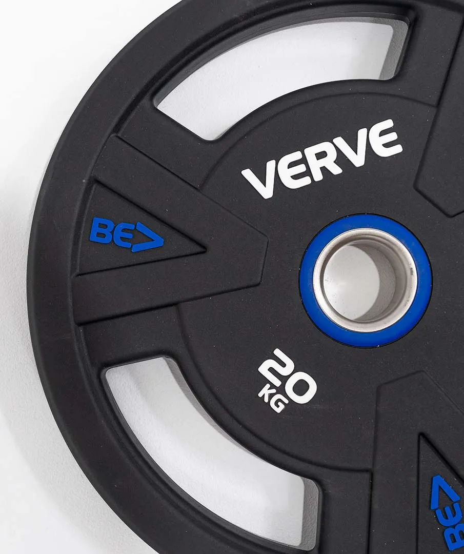 VERVE BE> PU Coated Tri Grip Olympic Plates