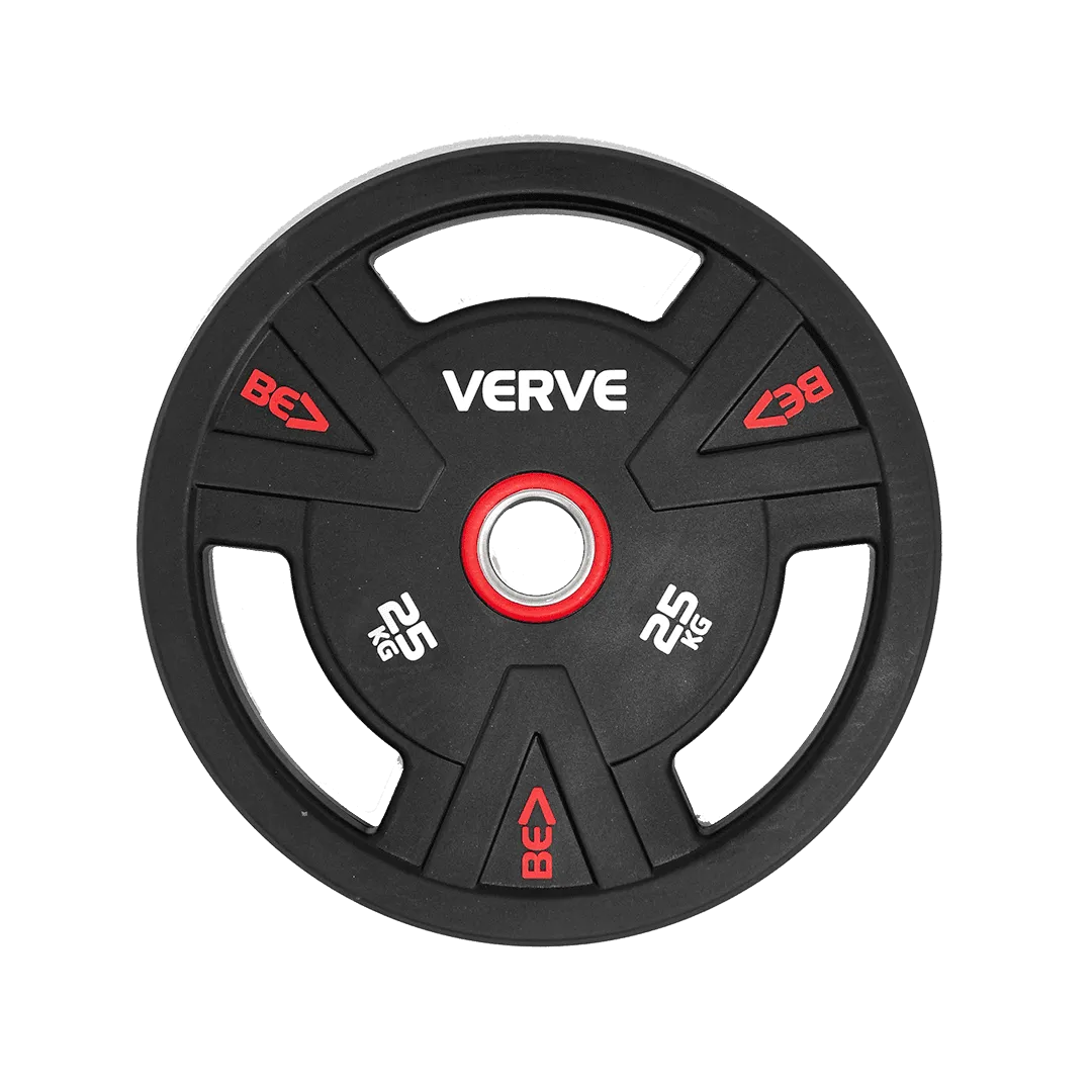 VERVE BE> PU Coated Tri Grip Olympic Plates