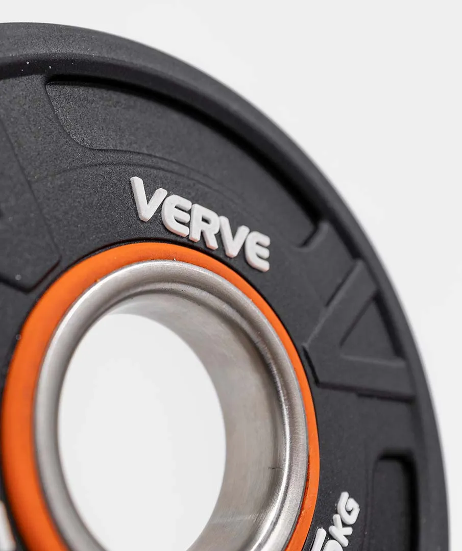 VERVE BE> PU Coated Tri Grip Olympic Plates