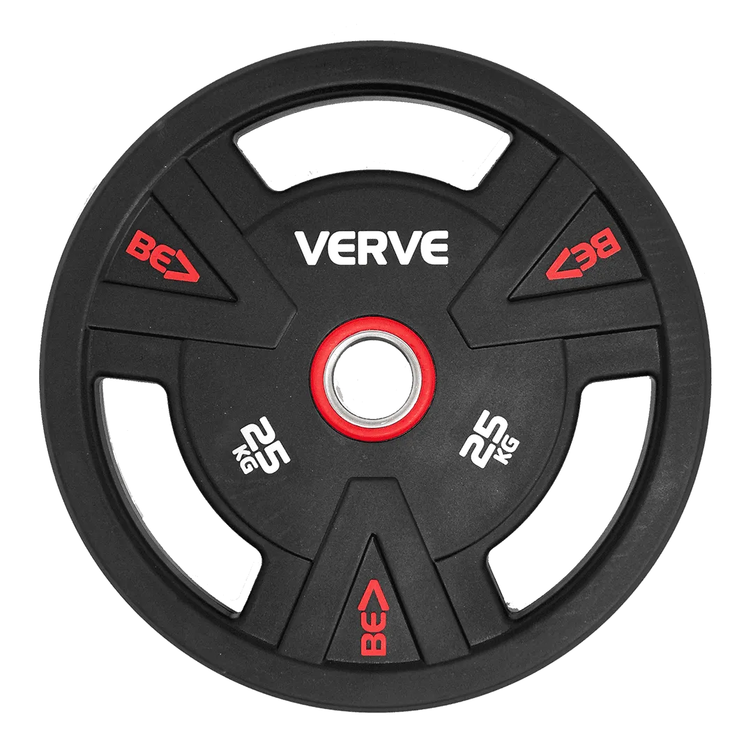 VERVE BE> PU Coated Tri Grip Olympic Plates