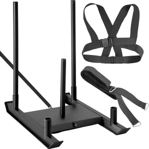 Vevor Weight Sled System 500 Lbs Capacity for Push Pull Drag Training with Standard and 2" Plates New